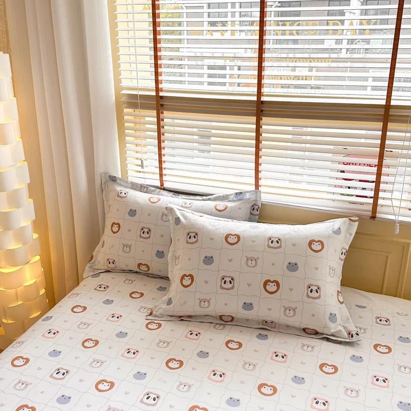100%Cotton Pillowcases Pair Pack Cotton Pillowcases for Home Use 48x74cm Pillow Case Skin-friendly Comfortable 2pcs pillowcases