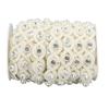 Bead Chain String Half Side Flatback DIY Imitation Pearl String with Rhinestone for Crafts