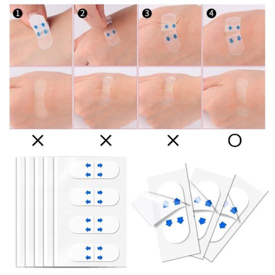 200Pcs Invisible Face Lift Tape Thin Breathable Waterproof Stretchable Face Shaper Double Chin Neck Sagging Skin Tightening Slimming Lifting Patch