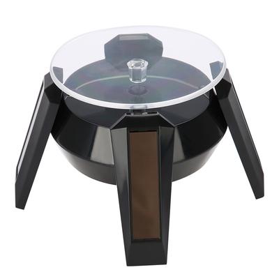 Supporto per espositore per gioielli con orologio e telefono, girevole a 360 gradi, luce LED (Nero)