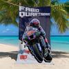 F-Fabio Q-Quartararo MotoGP 20 El Diablo Serviette de Plage en Microfibre Séchage Rapide Super Absorbante Sans Sable Douce Serviettes de Bain Surdimensionnées