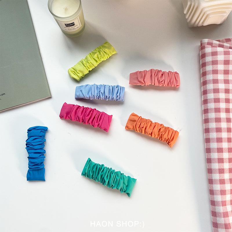 

Korean Retro Pleated Fabric Hair Clip - Cute Fairy Style рожевий червоний колір