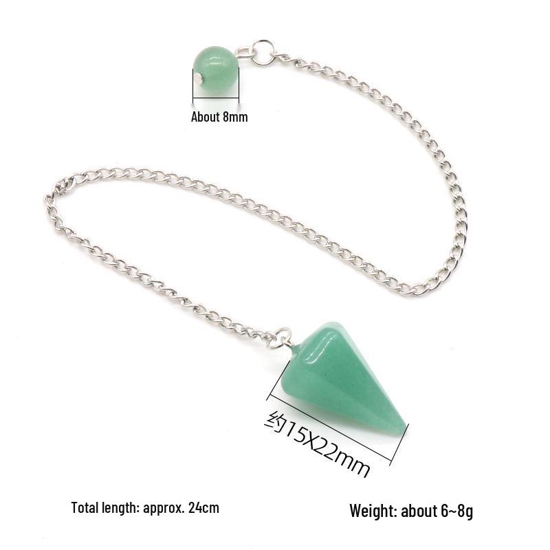 Rose Quartz & Tiger Eye Hexagonal Pyramid Pendulum Agate Crystal Pendant