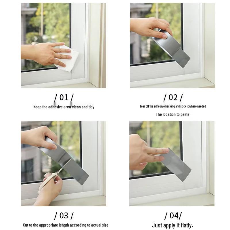 Waterproof Window & Door Sealing Tape: Leakproof, Windproof Adhesive Strip for Sliding Glass and Frame Seams.