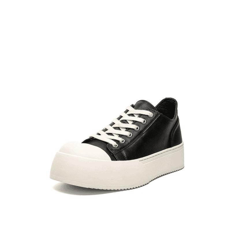 

Мужские туфли с большой головой, новые летние туфли на платформе, повседневные кеды, черные парные трендовые туфли 44 чёрный