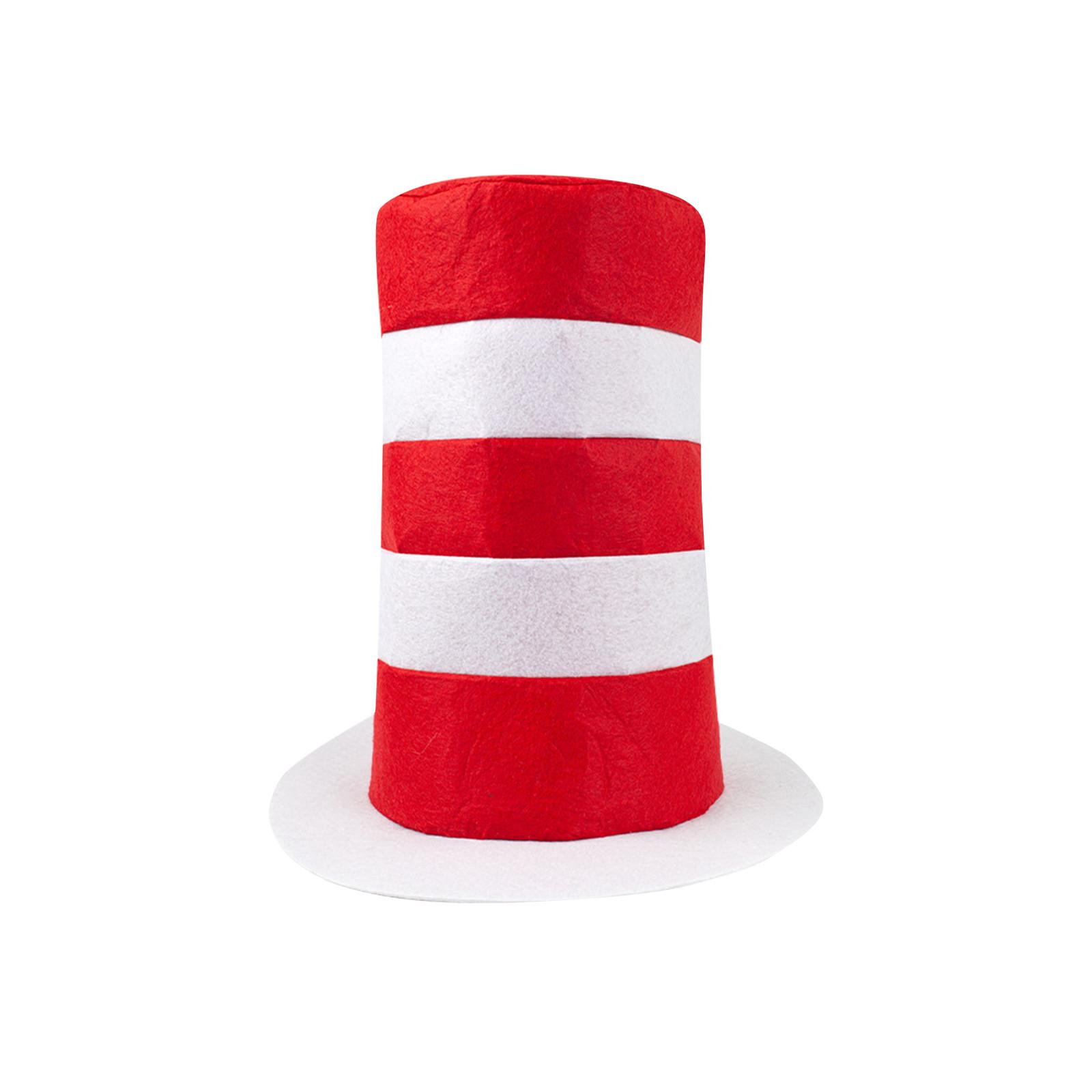 

Колпак для вечеринки по случаю дня рождения, реквизит для маскарада и косплея, высокая красная шляпа в полоску One Size