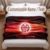 Mainz 05 Printed Flannel Blanket Custom Name Text Soft Warm Throw For Bedroom Holiday Gift