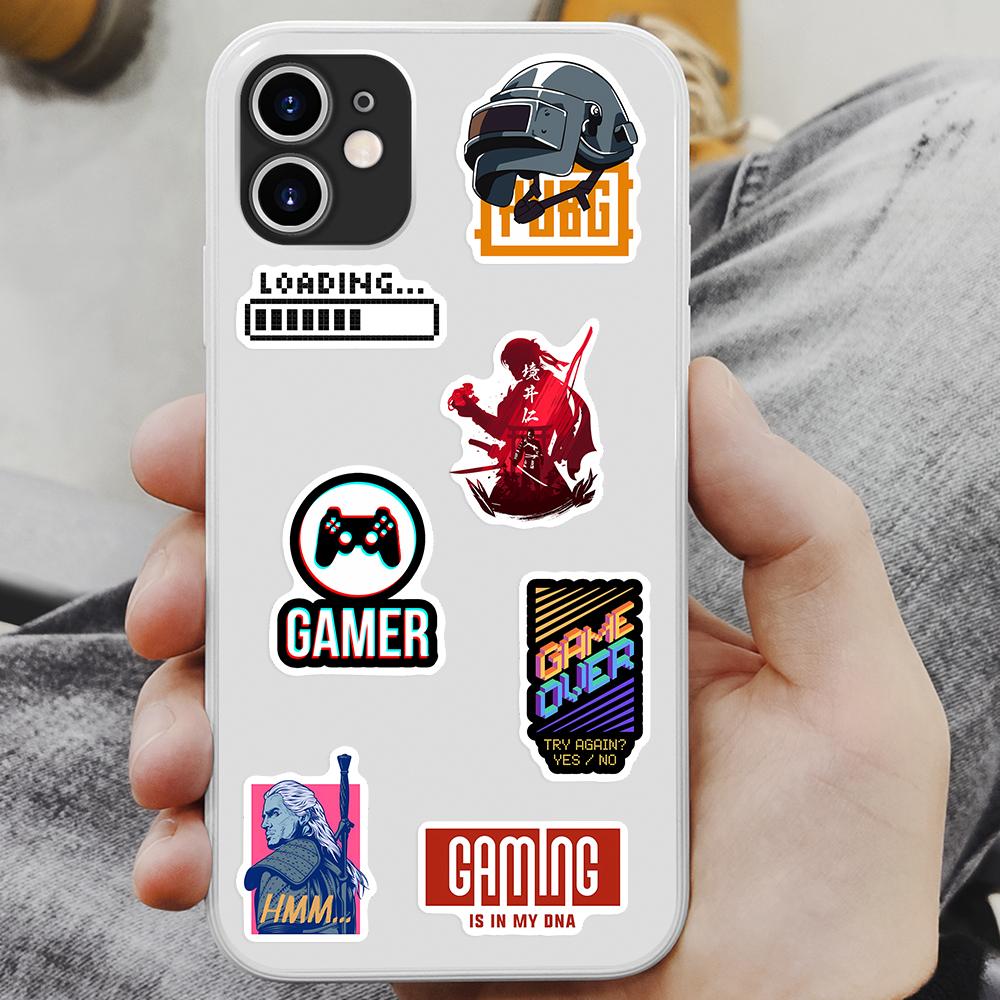 Funny Video Game Lovers Stickers DIY Gift Kids Toy Decal for Laptop Phone Scrapbook Luggage Decorative Graffiti Waterproof