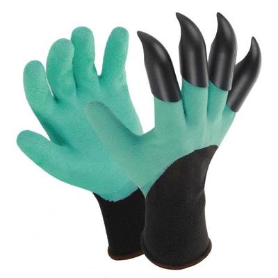 Gardening Gloves - Adult - Green - Latex - Plastic