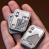 KK AA Fidget Slider Crânio de Metal Deslizador de Empurrar Brinquedo de Alívio de Estresse Anti Estresse EDC Pião Topo Brinquedos de Poker Presentes para Adultos
