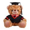 Plyšový medvídek absolvent 2025 s talárem, čepicí a střapcem, roztomilý hnědý absolvent