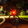 Aluminum Alloy Bike Tail Light Helmet Light LED Front Rear Warning Lamp 3 Modes for Night Riding Mountain Road Cycling Safety