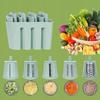  Vegetable Chopper Manual Dicer with Suction Base and Quick Cutting Blades, Multifunctional Kitchen Gadget, Black