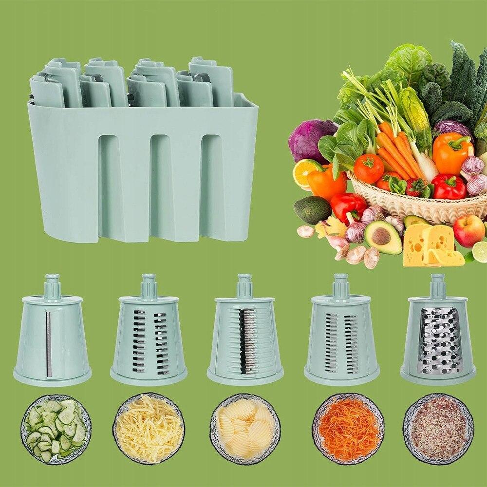 Vegetable Chopper Manual Dicer with Suction Base and Quick Cutting Blades, Multifunctional Kitchen Gadget, Black