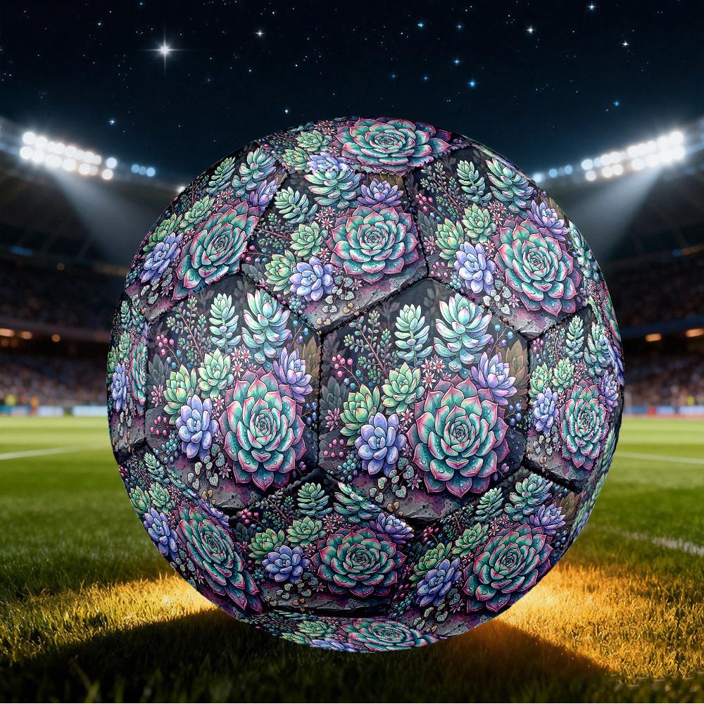 1pc Succulent Garden Size 5 Soccer Ball Professional Lightweight Durable Match Training Football Indoor &Outdoor Sports BallTraining Ball Y14
