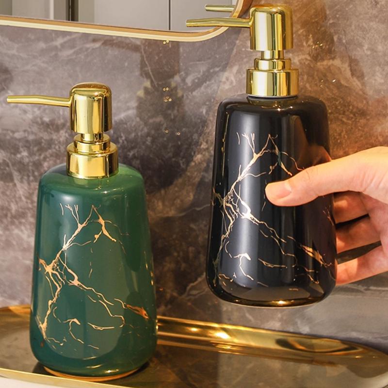 Marble Gold Pattern Electric Toothbrush Rack Bathroom Accessories Set Toothpaste Dispenser Home Toothbrush Holder Soap Dispenser