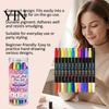 Creative Nail Art Accessories 12Pcs Dual Ended Pens Set, 24 Colors Markers with Double Brush Tips, Acrylic Quick Dry Water-Based Drawing Pen