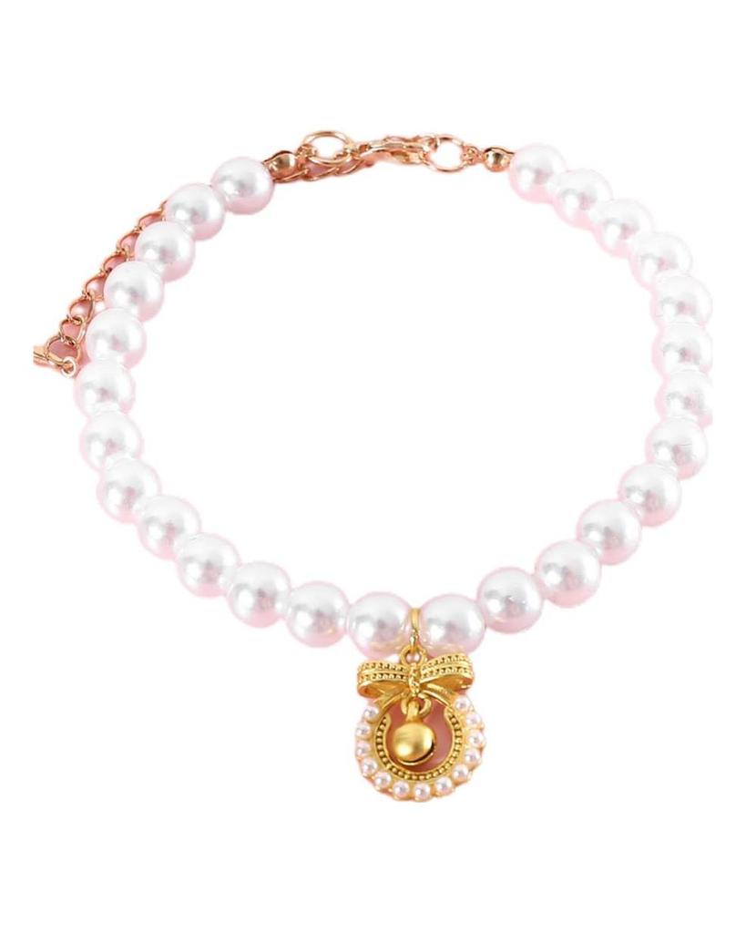 Przyciągający wzrok, wykwintny wisiorek dla kota, psa, wiśni, sztuczna obroża z perłami. Artykuły dla zwierząt