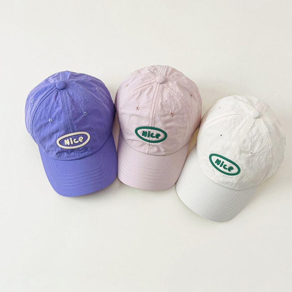 Letter Embroidered Children Baseball Cap Quick-drying Duck Tongue Hat Fashion Baby Sun Hats  Summer