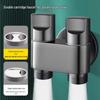 Denwoke Stainless Steel Dual-Outlet Washing Machine Faucet