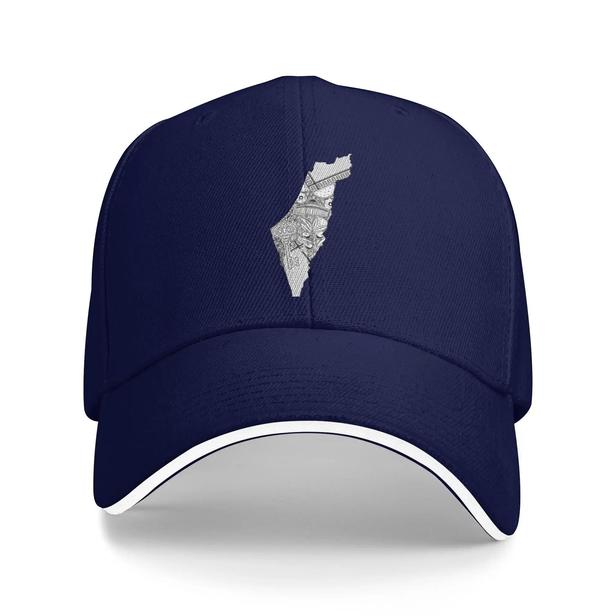 

Map Decorative Elements Pattern Baseball Cap y2k Female Male Trucker Hat Wholesale Print Outdoor Sport Baseball Caps One Size