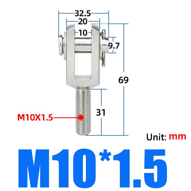 Thin Cylinder SDA/ACQ/CQ2B Pneumatic Accessories Y-shaped Connector External Thread Connector