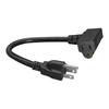Short Y Splitter Power Cable NEMA 5 15P To 5 15R and C5 30CM/60CM Replacement Cord for Electronics