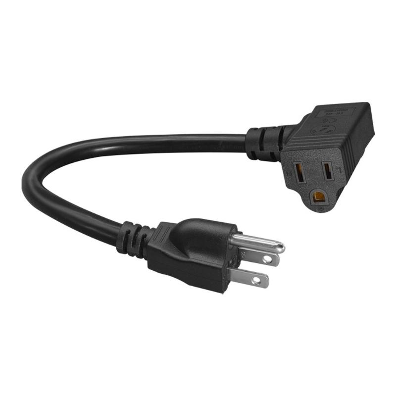 Short Y Splitter Power Cable NEMA 5 15P To 5 15R and C5 30CM/60CM Replacement Cord for Electronics