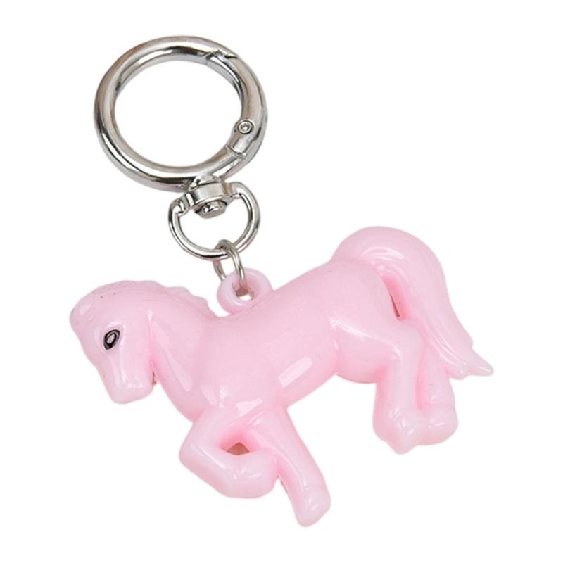 Exquisite 3D Horse Keychain Crafted from Sturdy Acrylic with Lifelike Details for Bag Decors Key Holder Lightweight Portable Gift