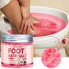 60g Rose Sea Salt Foot Bath Scrub Exfoliating Transparent Bath Salt for Smooth Skin Detoxifying Pedicure Care