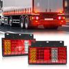 Aoling Truck Tail Trailer and 5 with for and Universal LED Tail Lights with Set of 2 Lights, 12V/24V, Taillights, Red, Yellow, White, 3-Color LEDs,