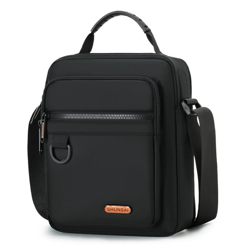 Мужская модная нейлоновая сумка-кроссбоди 2025 года – Вертикальная наплечная сумка большой вместимости чёрный