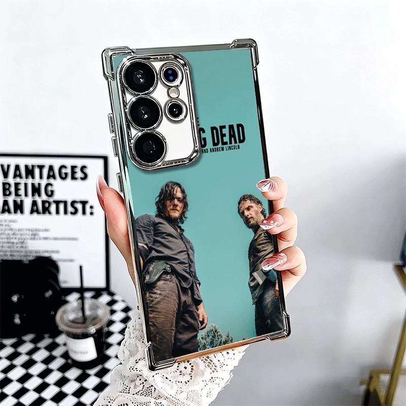 The Walking Deads Plating Phone Case For Samsung Galaxy S24 S25 FE S26 Edge S23 Ultra S22 S21 Plus S20 Anti-Fall Airabag Cover