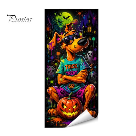 Large Vertical Decorative Stickers for Bins Halloween Wall Trash Can Decal Stickers, Spooky Skull Ghost Horror Creative Balcony Decals Outdoor Garbage