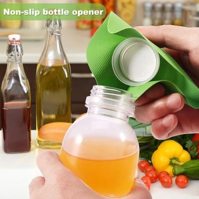 12Pcs Rubber Bottle Opener Opening Mat Jar Gripper Pad Can Lids Opener Manual Multi-Purpose Placemat Dish Pad Pot Holder