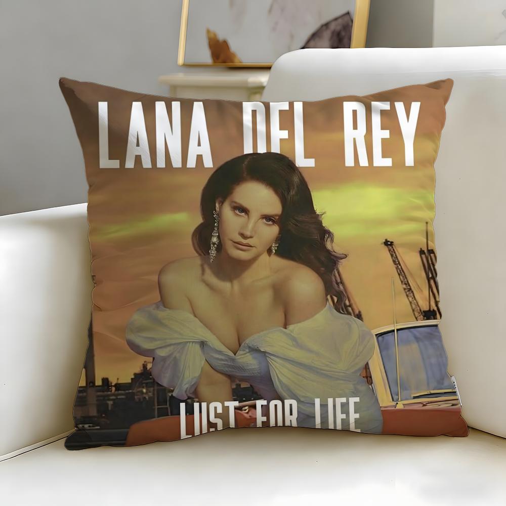 Populära sångerskan Lana Del Rey Kuddfodral Mjukt & Lätt att Tvätta Örngott – Mångsidigt för Soffa, Säng, Resa och Kontor