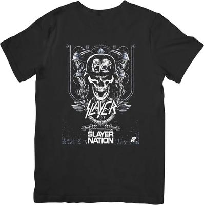 Slayer Music Unisex Fit Vyrams ir Moterims Kokybiški Medvilniniai Marškinėliai Juodi