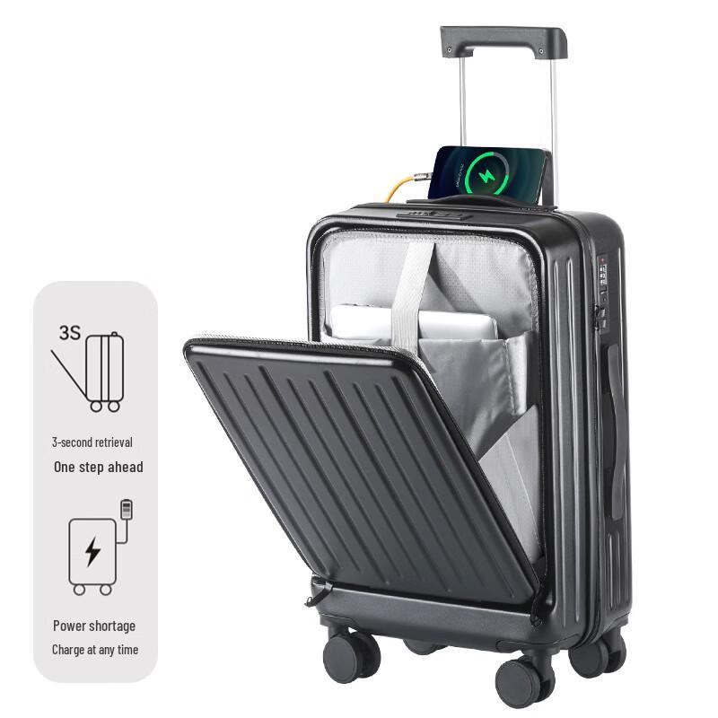 Lishen Front-Opening Luggage with Double Password Lock 24 Inch
