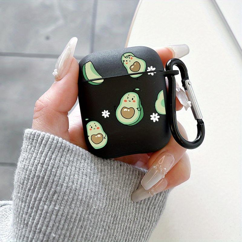 Cute Avocado Design Headphone Cover for AirPods Pro2/Pro3/Pro Anti Drop Headphone Cover for AirPods 4/3/1/2 Shock-absorbing