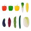 10Pcs Mini Artificial Vegetables Chili Cabbage Edamame Cucumber And So On Home Kitchen Decoration Holiday Gift