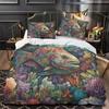 3D Digitaldruck Farbe Fisch Serie Bettbezug Kissenbezug Zwei- oder Dreiteiliges Set Polyester Schleifen