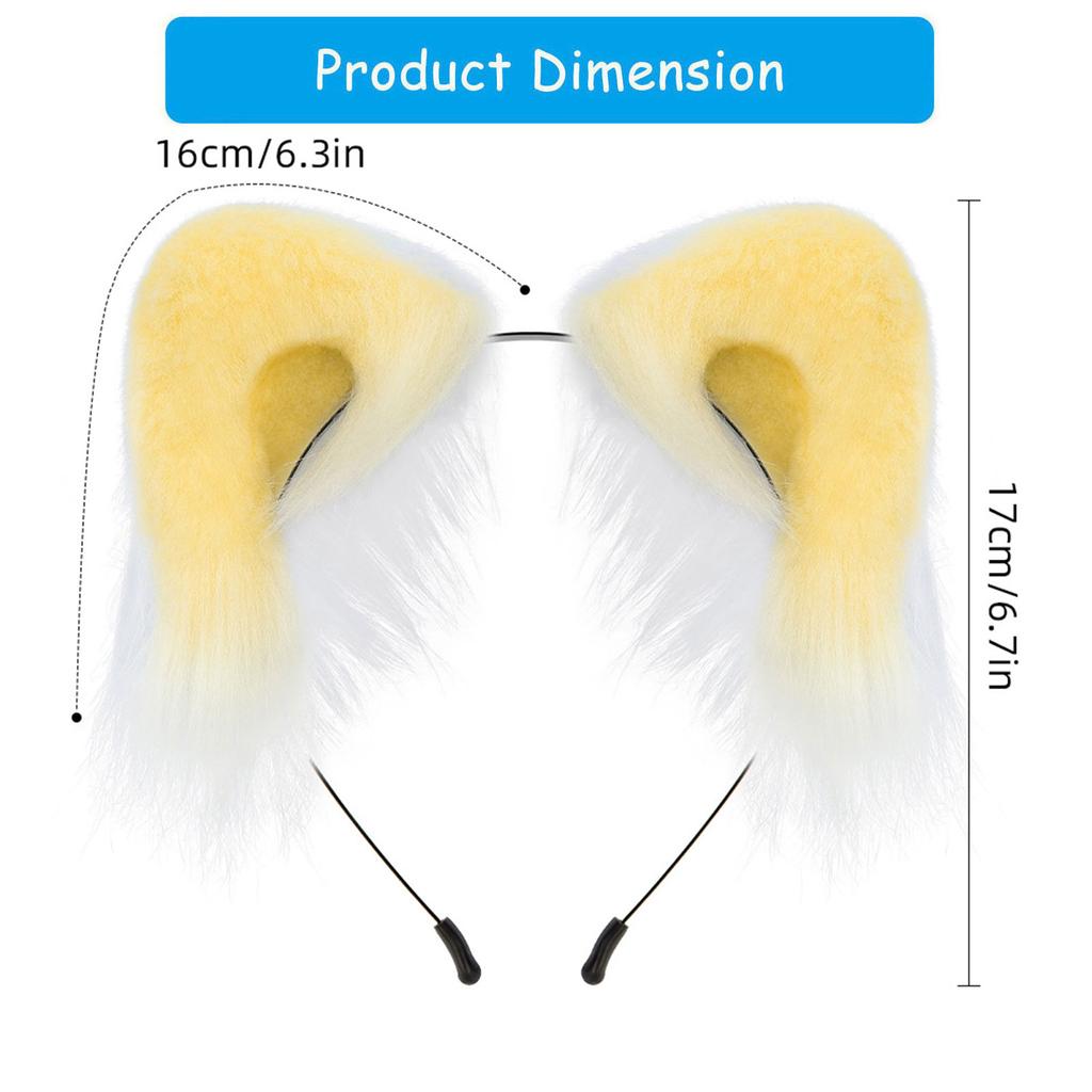 Pälsig plyschkattöronpannband Mjuk handgjord hårstylingaccessoar för Halloween Cosplay fest Kostym Evenemang Samling