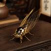 Exquisite Cicada Figurine Hollowed-out Desktop Small Ornament  Home Office Decor