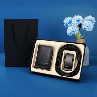 Business-Specific Men'S Casual Gift Belt Wallet Gift Box Automatic Buckle Belt Wallet Cross-Border Set