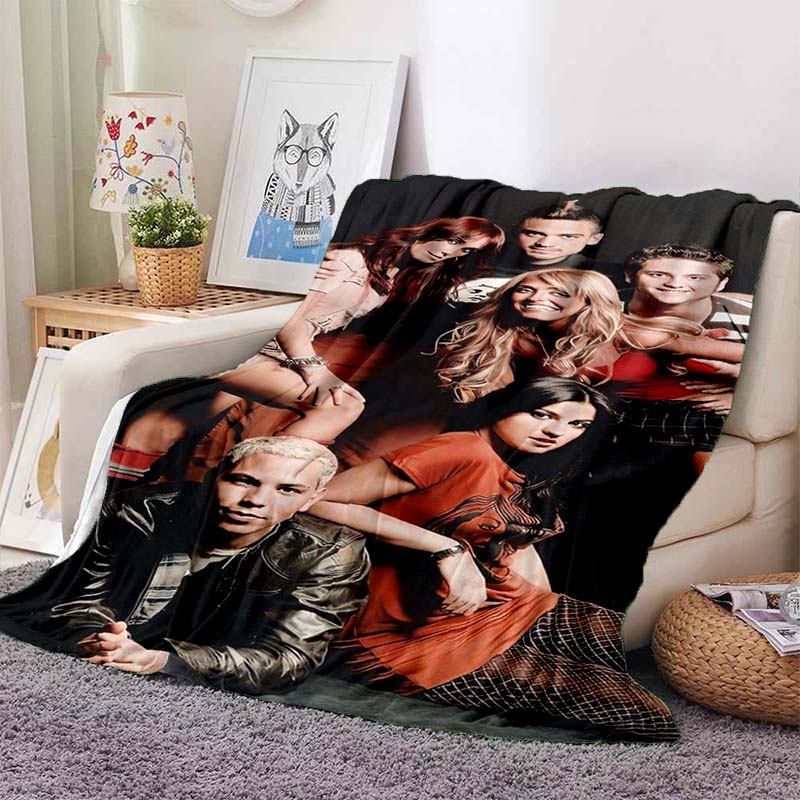 New 3D Printed Flannel Blanket Featuring R-RBD band/K-POP Style, Perfect for Home Use, Sofa Beds, or As a Birthday Gift.