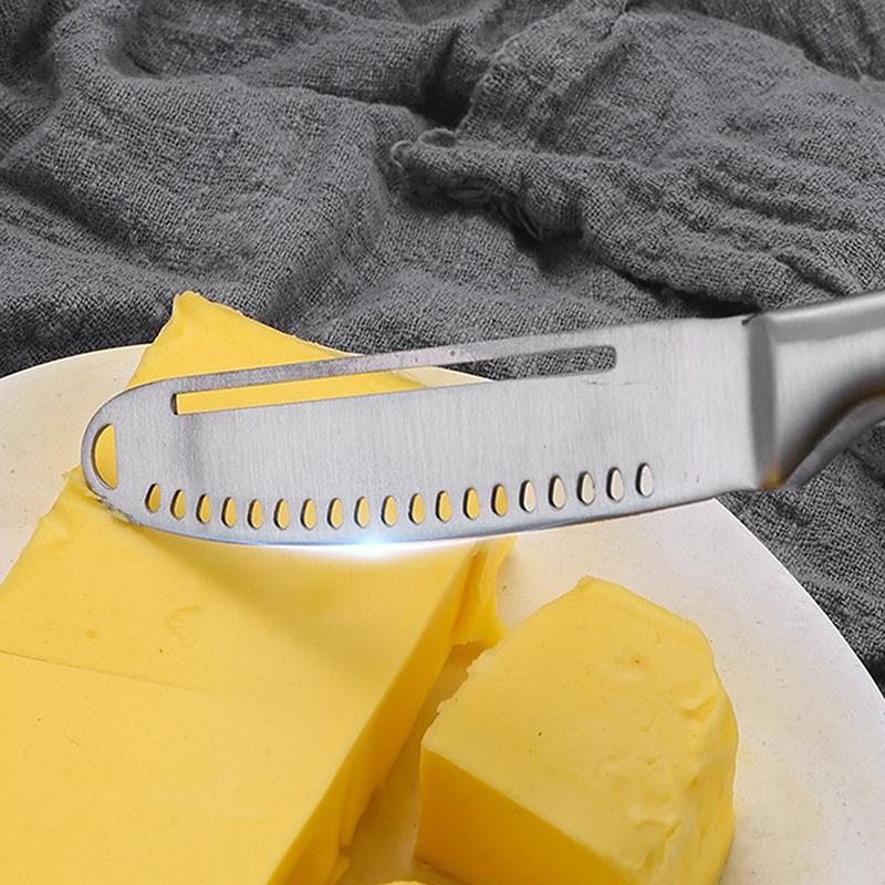 Nůž na máslo 3v1 Nůž na máslo z nerezové oceli Sýrový dezert Nátěr na džem Škrabka na chléb Štípač na máslo