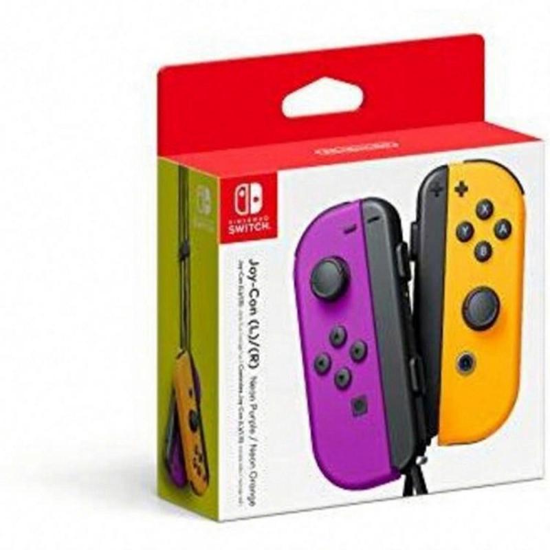 Switch Accessory:  Controller - Nintendo JOY-CON:  (L)/(R) - Neon Purple/Neon Orange  [GAMES ACCESSORIES] Controller USA Import