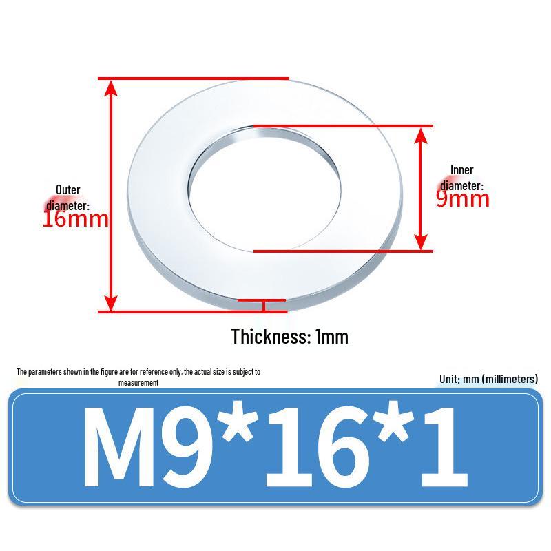 Extra Large Galvanized Metal Flat Washers - Sizes M1.6 to M14