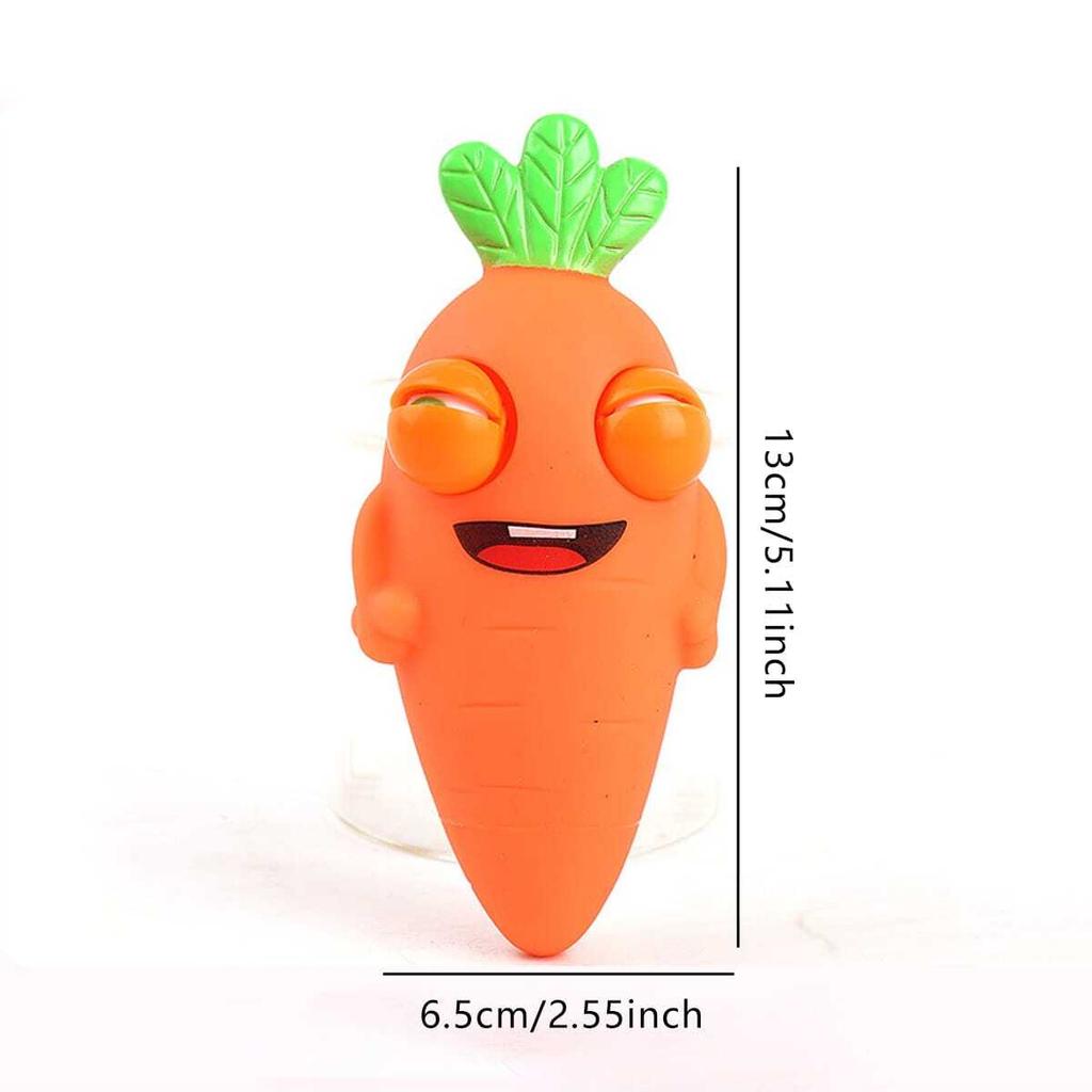 1pc-Super Soft Carrot Pinch Toy - Funny and Soft Interactive Stunning Vegetable Worm Toy - Suitable for Pets to Play and Chew