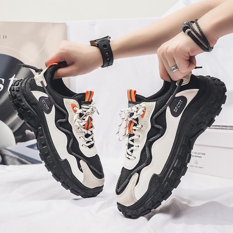 Popular Korean version of dad shoes outdoor casual sports shoes men's fashion trendy shoes men's shoes platform mesh running shoes